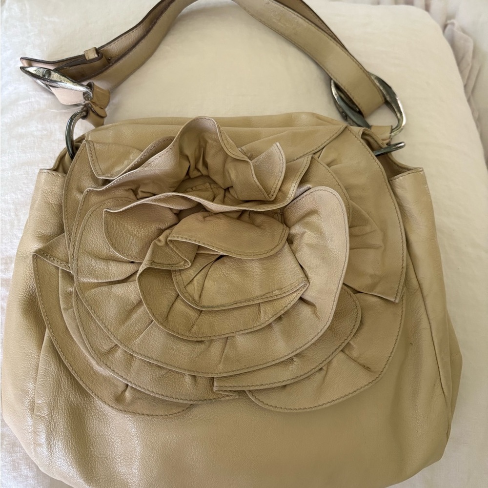 Yves Saint Laurent Vintage Tan Leather Shoulder Bag